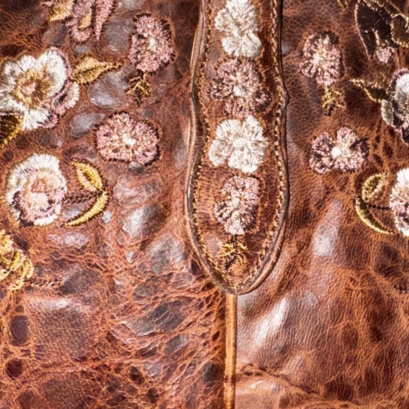 Cavender's Embroidered Western Brown Heeled Boots Size 8 EUC - Picture 4 of 15